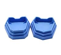 Garneck 6pcs Plaster Mold Base Set Flexible Model Base Tray for Clinic Lab Use Teeth Casting Molds Holder