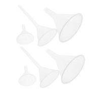 Garneck 6Pcs Plastic Laboratory Funnels Lab Filling Funnels for Bottle Filling Versatile for Scientific Experiments and Daily Use