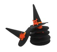 Garneck 6pcs Small Wizard Costume Accessories for DIY Decoration Comfortable Material for Indoor Halloween Black with Skull Spider Cat Pumpkin