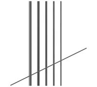 Garneck 6pcs Solid Carbon Rod Broken Rod Connector Carbon Fiber Design Restores Flexibility Portable Design DIY On-the-go Repairs