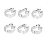Garneck 6Pcs Stainless Steel Hen Shape Cookie Cutter for Baking DIY Biscuit Moulds with Animal Design Reusable Pastry Cutters for Fondant Vegetables Fruits Easy to Clean