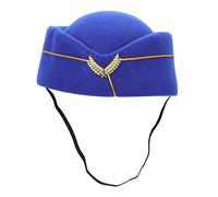 Garneck 6pcs Stewardess Hat Flight Attendant Costume Accessory for Cosplay and Stage Performance Elegant Durable Beret Bright Hair Decor for Air Hostess Uniform