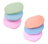 Garneck 6pcs Travel Exfoliating Facial Sponges Lightweight PVA Skin-Friendly Multi-Function Face Scrubbers for Gentle Cleansing and Massage the Go Random Color