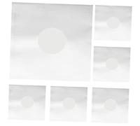 Garneck 6pcs Vinyl Record Sleeves Double Inner Film Bags White Kraft Paper Static Dustproof Covers Protective Storage for Vinyl Album Collection