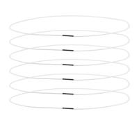 Garneck 6pcs White Elastic Bands for Trash Can, Reusable Rubber Bands Ensuring a Snug Fit, Adjustable Trash Bag Fasteners for Home Kitchen Waste Management