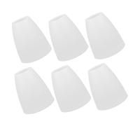 Garneck 6PCS White Plastic Lamp Shades Dome Replacement for Flat Head Table Lamps Chandeliers Night Lights Easy to Install Bulb Covers