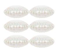 Garneck 6pcs White Shell Candy Boxes Small Trinket Containers Made of Sturdy Pp Material, Elegant and Stylish Storage Solution for Parties and Special Occasions