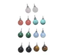 Garneck 7 Pairs Turquoise Stone Earrings for Women Natural Mixed Color Jewelry Elegant Craftsmanship Suitable for Daily Wear Weddings Proms Banquets and Summer Outfits