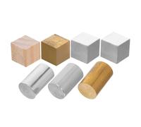 Garneck 7pcs Cube Group Metal Block Iron Cylinder Aluminum Block for Chemistry Maths Lab Experiments Scientific Equipment Project