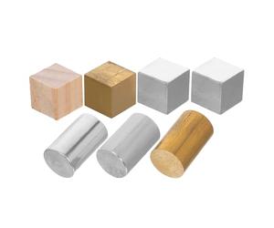 Garneck 7pcs Cube Group Metal Block Iron Cylinder Aluminum Block for Chemistry Maths Lab Experiments Scientific Equipment Project