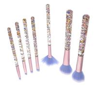 Garneck 7pcs Makeup Brush Cosmetics Tools Set with Nylon Bristles Metal Handles Lightweight Easy to Carry Sturdy on The Go Makeup Application