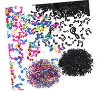 Garneck 8 Packs Music Note Confetti Party Table Decor Scatter Decorations for Birthday Wedding Graduation Recital Reception Colorful and Black Mixed Paper Confetti for Cake Balloon Gift