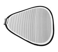 Garneck 80cm Foldable Triangular Striped Dent Reflector Board with LED Line for Car Body Repair, Portable Dent Puller Panel for Vehicle Door Scratch and Hail Damage Detection