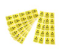 Garneck 80pcs Anti-Static Warning Labels Self-Adhesive Electrostatic Caution Stickers for Mechanical Equipment Safety Alert Paper Decals with Strong Adhesive
