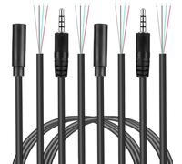 Garneck 8pcs 3.5mm Male Female Audio Cables 1m Replacement Microphone Wire Speaker Cable Connectors Stereo Jack for Headphones and Digital Devices