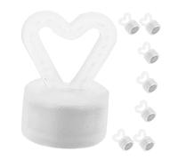 Garneck 8pcs Balloon Weight Block Balloon Anchors Heart Shaped Pendants White Plastic