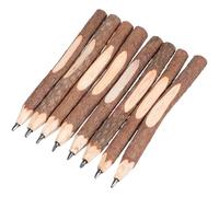 Garneck 8pcs Bark Pencils, Natural Twig Wooden Pencils for Writing, Rustic Tree Branch Pencils, Coffee Color, 5. 11 Inch