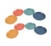 Garneck 8PCS Cat Food Bowls Whiskers Friendly Wide Plates for Kittens Short Legged Cats Dishes for Wet Dry Food Easy Maintenance Feeding Supplies
