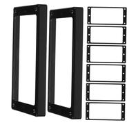 Garneck 8pcs Guitar Pickup Mounting System Humbucker Pickup Frame, Plastic Black Curved Slant Edge, 4x1.8x0.3, for Electric Bass Guitar, Studio DIY Replacement