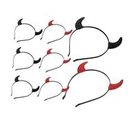 Garneck 8pcs Halloween Devil Horns Headband with Glitter Sheep Horns for Cosplay Parties and Fancy Dress Costumes Lightweight Comfortable Demon Ears Hair Hoop for Witches and Group