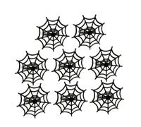 Garneck 8pcs Halloween Napkin Rings Black Metal Spider Web Napkin Buckle Reusable Serviette Holders for Party Dining Table Decorations and Holiday Festive Setup