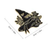 Garneck 8pcs Halloween Witch Hat Lapel Pins with Cat Design Enamel Alloy Brooch Detailed Craftsmanship Wear-resistant Holiday Accessories for Backpacks Clothing Bags Hats