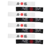 Garneck 8pcs Japanese Karate Headbands Sweat-absorbing Samurai Bushido Martial Arts Bandanas Sports Hair Wraps for Fitness Ninja Costume Chef Tie and Victory Training