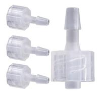 Garneck 8Pcs Luer Lock Adapter Set with 3.2Mm PP Inner Thread Hose Connectors, Luer Lock Fittings Kit for Medical, Laboratory and Aquarium Use