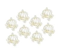 Garneck 8pcs Metal Pumpkin Cart Candy Boxes Elegant Halloween Wedding Party Centerpiece Decorative Treat Holders for DIY Crafts and Autumn Festival Decor