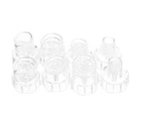 Garneck 8pcs Mini Bubble Water Oxygen Facial Machine Replacement Tips Heads Plastic Crystal Rings, Facial Machine Accessories for Skincare Device