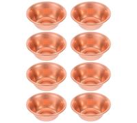Garneck 8pcs Mini Copper Offering Bowls Brass Holy Water Cups for Buddhist Rituals Meditation Prayer Temple Decor Portable Tarnish-Resistant Ritual Bowls