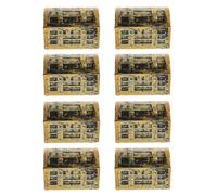 Garneck 8pcs Mini Pirate Treasure Chest Set - Realistic Small Decorative Boxes 5.8cm Vintage Style Party Centerpiece for Halloween, Birthday Dollhouse Accessories