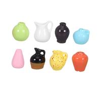 Garneck 8pcs Mini Vase Magnets for Refrigerator and Desk Compact Tiny Flower Vases with Magnetic Base Space Saving for Kitchen Office Dollhouse Decoration Unique