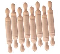 Garneck 8Pcs Mini Wooden Rolling Pins Small Dough Rollers Craft Props for Miniature House Decoration Educational for Creativity and Imagination Development
