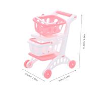 Garneck 8pcs Miniature Grocery Cart for Double Small Shopping Trolley with Childsafe Materials Portable Pretend Play Storage Organizer for Boys and Indoors and Outdoors