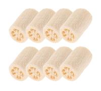 Garneck 8pcs Natural Loofah Bath Shower Sponge 10cm Exfoliating Body Scrubber and Kitchen Dish Scrub Sponge for Men and Women Organic Loofah Back Scrubber for Shower and Cleaning