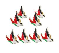 Garneck 8pcs Palestine Bird Brooch Pins Lightweight Zinc Alloy Lapel Brooches with Flag Design for Clothing Decor and Dress Accessories Elegant Cultural Ornament
