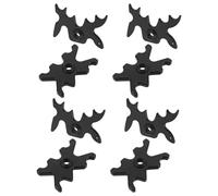 Garneck 8pcs Plastic Pool Cue Bridge Heads for Snooker and Billiard Table Accessories, Abs Material Universal Fit and Enhanced Precision, Non-slip Black Bridge Head for Cue Stick Support