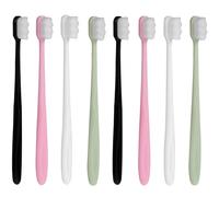 Garneck 8pcs Soft Bristles Toothbrush for Adults with Fragile Gums, Plastic Handle, Suitable for People with Weak Teeth, Freshens Breath, for Daily Oral Care