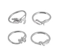 Garneck 8pcs Vintage Punk Open Animal Rings for Men Women Adjustable Alloy Finger Jewelry Stylish Accessories for Parties and Daily Wear