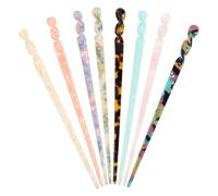 Garneck 8Pcs Vintage Tortoise Shell Hair Bun Chopsticks for Women Lightweight Hair Sticks for Styling Elegant Chinese Hairpins for Weddings Parties Daily Use