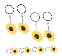 Garneck 8pcs You Are My Sunshine Gifts Sunflower Gifts Her Sunflower Charm Keychain Bag Flower Charm Keyring Summer Theme Party Favor