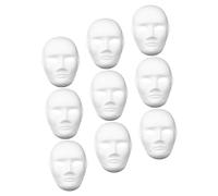 Garneck 9 pcs DIY Full Face Mask Blank Male Masks for Cosplay Drawing and Creative DIY Projects Safe and Easy to Use