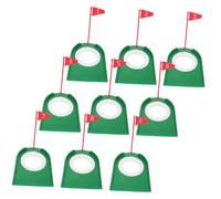 Garneck 9pcs Golf Putting Cups with Flags Regulation Practice for Indoor Outdoor Training Aids Stable Abs Material Compact Design for Accurate Putter Practice and Travel Use