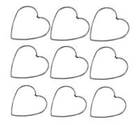 Garneck 9pcs Heart Shaped Dreamcatcher Metal Rings DIY Accessory Set with 8cm, 10cm, 12cm Iron Hoops for Women Girls Handmade Craft Supplies