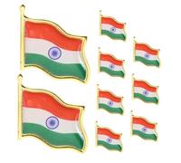 Garneck 9pcs Patriotic Badge India Flag Lapel Pin Decorative Brooch Pin Flag Pins Apparel Pin Souvenir Badge Countries Flag Brooch Hat Pin Flag Lapel Pins Men Suit Pin Alloy