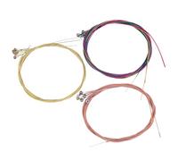 Garneck Acoustic Guitar Strings and Versatile Use Replacement Parts Metal 3 Sets Assorted Colour Folk Guitar Strings Set Accessories