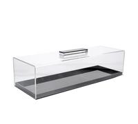 Garneck Acrylic Cake Display Stand with Clear Lid Space-efficient Rectangular Dessert Tray for Cakes Pastries and Charcuterie Boards Shatter-resistant Multipurpose Storage for Home Events
