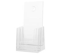 Garneck Acrylic Desktop Card Holder Document Display Stand Space-saving Riser Display Office Storage Rack