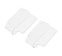 Garneck Acrylic Nail Art Palettes and Easy to Wipe Surface with Ergonomic Design 2pcs Handheld Makeup Mixing Palettes for Makeup Use